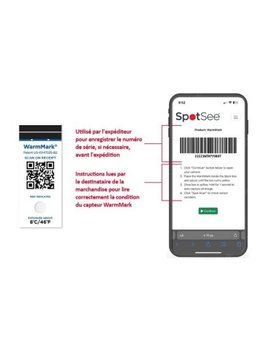 Indicateur de température WarmMark QR - Suvi transport via QR code