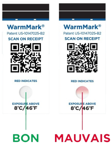Indicateur de température WarmMark QR - Suvi transport via QR code