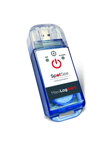 Enregistreur de température USB pour transport et stockage sensible - SpotSee Maxilog Alert