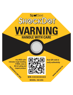 Indicateur de choc ShockDotSpotSee | Surveillance des impacts transport