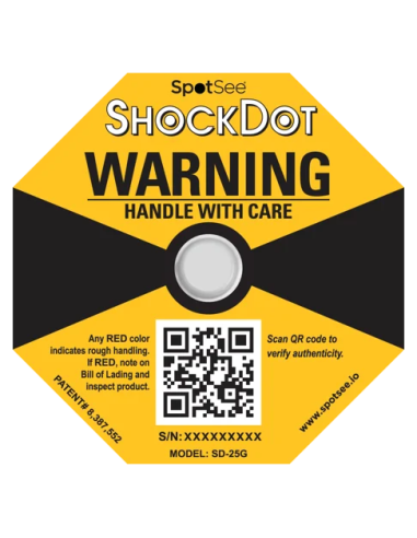 Indicateur de choc ShockDotSpotSee | Surveillance des impacts transport