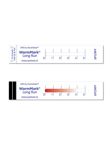 Indicateur de température longue durée - WarmMark Long Run | SpotSee