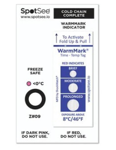 Cold Chain Complete SpotSee | Double indicateur de température chaîne du froid 2
