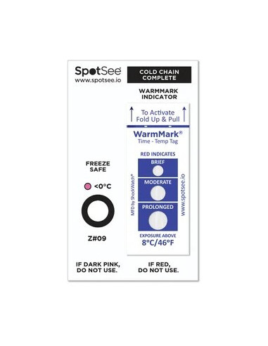 Cold Chain Complete SpotSee | Double indicateur de température chaîne du froid
