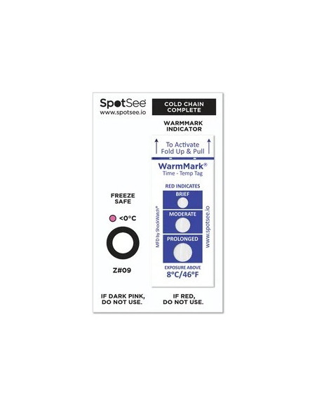 Cold Chain Complete SpotSee | Double indicateur de température chaîne du froid