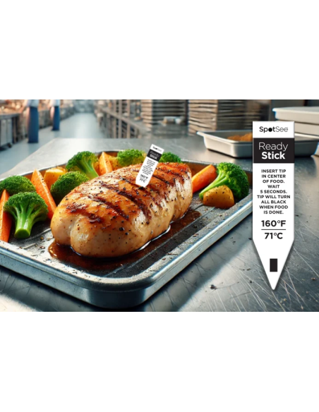 Ready Stick SpotSee | Thermomètre jetable alimentaire 71°C