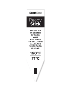 Ready Stick SpotSee | Thermomètre jetable alimentaire 71°C