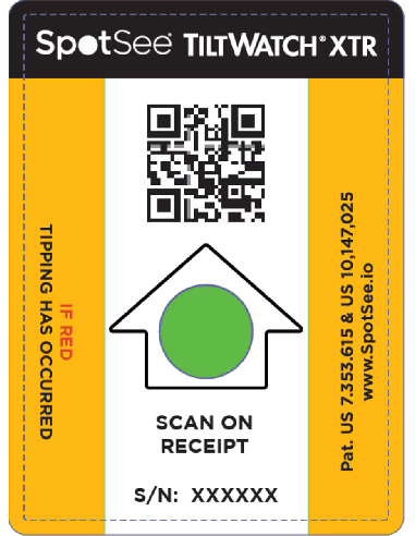 TiltWatchXTR QR | Indicateur d'inclinaison avec QR code