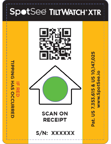 TiltWatchXTR QR | Indicateur d'inclinaison avec QR code