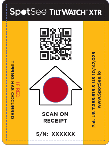 TiltWatchXTR QR | Indicateur d'inclinaison avec QR code