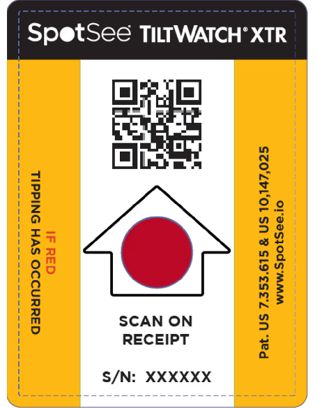 TiltWatchXTR QR | Indicateur d'inclinaison avec QR code