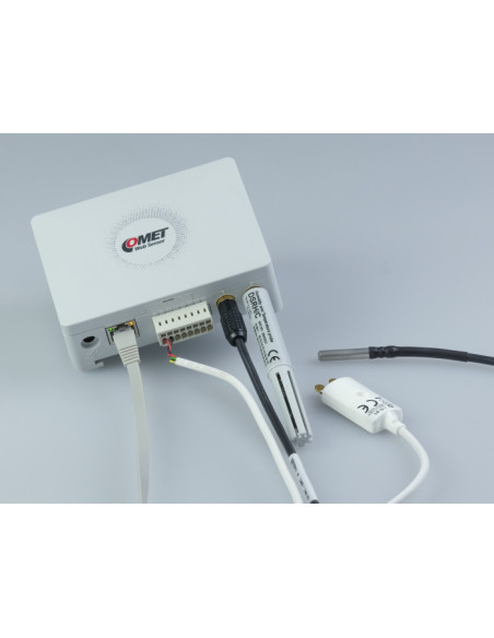 Capteur bas coût pour deux sondes numériques et trois entrées binaires, sortie Ethernet et PoE