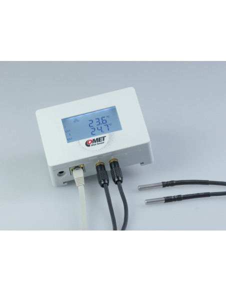 Capteur pour deux sondes de température Pt1000, sortie Ethernet et PoE