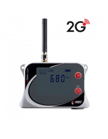 Enregistreur de données CO2 sans fil IoT avec capteur intégré, modem 2G