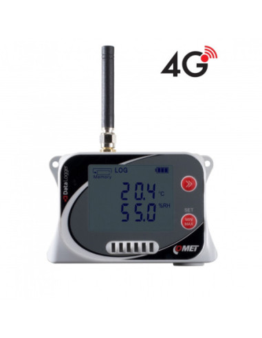 Enregistreur de données IoT sans fil de température et d'humidité relative, avec modem 4G intégré