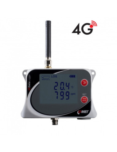 Enregistreur de données IoT sans fil pour Température et Humidité depuis sonde externe, CO₂ et Pression Atmosphérique depuis…