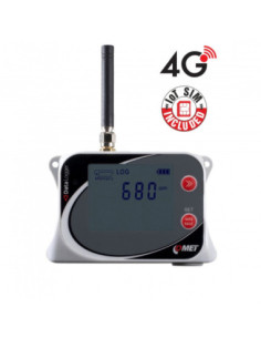 Enregistreur de données CO2 sans fil IoT avec capteur intégré, modem 4G et carte SIM à forfait illimité