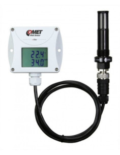 Capteur web - thermomètre hygromètre à air comprimé à distance avec interface Ethernet, câble 2 mètres