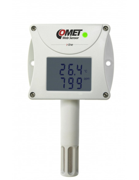 Capteur Web - thermomètre hygromètre de concentration en CO2 à distance avec interface Ethernet