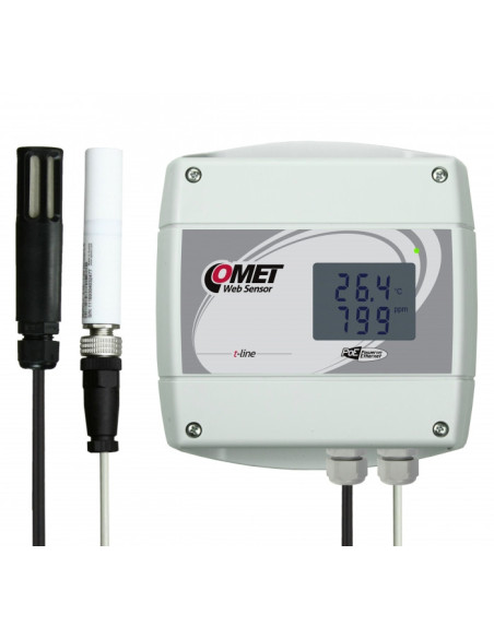 Capteur Web avec PoE - température à distance, humidité, concentration en CO2 avec interface Ethernet