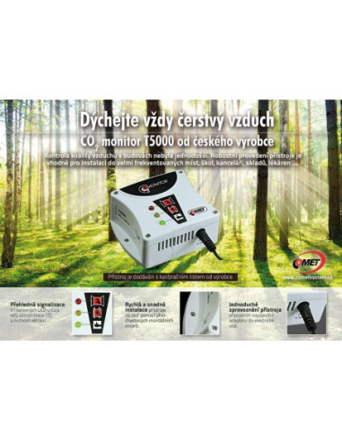 Moniteur de CO2 avec capteur de dioxyde de carbone intégré