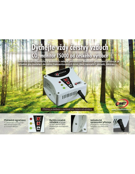 Moniteur de CO2 avec capteur de dioxyde de carbone intégré