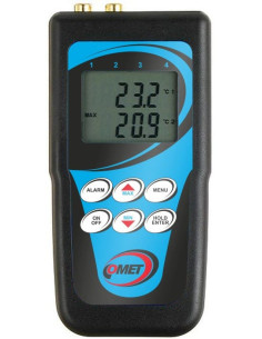 Thermomètre à double canal