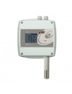 Thermomètre hygromètre à concentration de CO2 à distance avec interface Ethernet et deux relais
