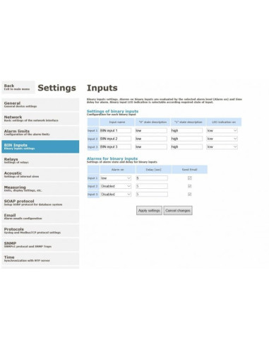 Thermomètre hygromètre avec interface Ethernet et relais, humidistat