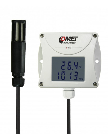 Web Sensor - thermomètre hygromètre baromètre déporté avec interface Ethernet, câble 2 mètres