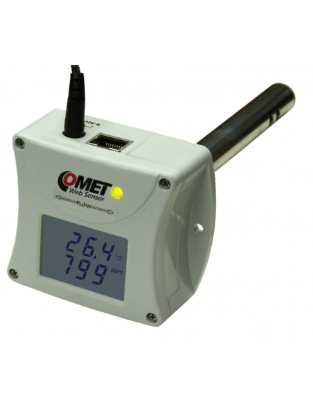 WebSensor - thermomètre hygromètre de concentration en CO2 à distance avec interface Ethernet, montage en gaine
