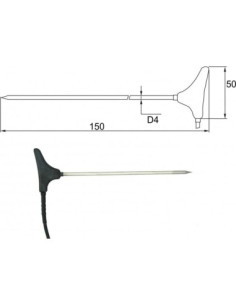 Sonde à piquer 2091-250/C, connecteur CINCH, câble 10 mètres
