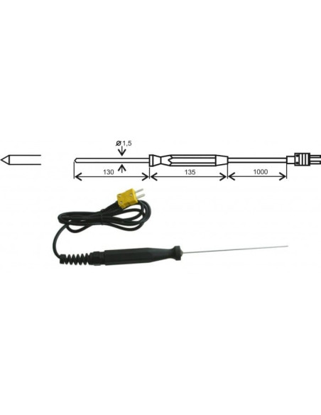 Sonde à piquer thermocouple « K », CZ550