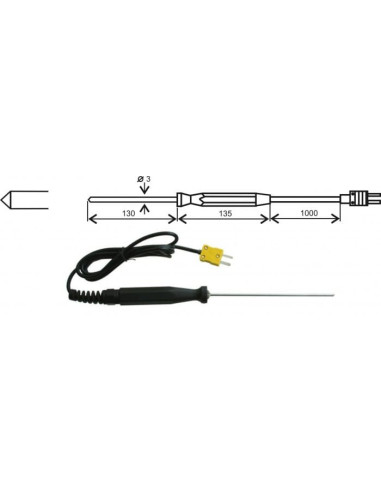Sonde à piquer thermocouple type « K », CZ900