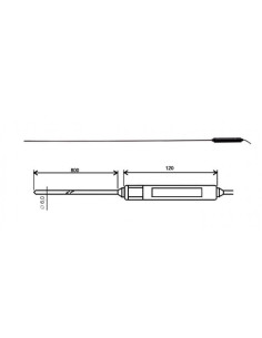 Sonde de température 2021-150/E, connecteur ELKA, câble 1 mètre