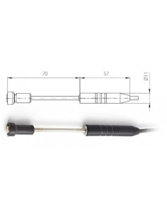 Sonde de température 2034-220/E, connecteur ELKA, câble 1 mètre
