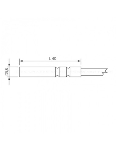 Sonde de température Pt1000TG8Ex/M, connecteur MiniDin, pour zone ATEX II, câble 2 mètres