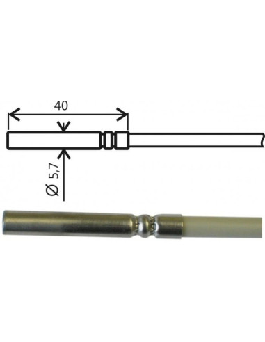 Sonde de température Pt1000TGL40/C, connecteur CINCH, câble 5 mètres