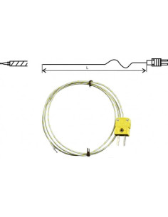 Sonde filaire thermocouple « K », GD700, avec connecteur, 4 mètres