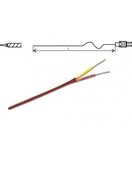 Sonde filaire thermocouple « K », GD700, sans connecteur, 3 mètres