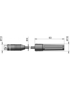 Sonde numérique de température/humidité DIGIS/M-2, connecteur MiniDin, câble 2 mètres