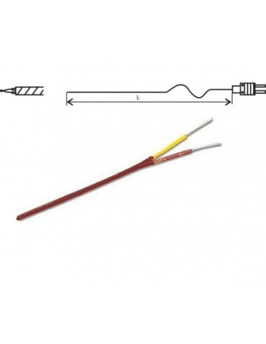 Thermocouple "K" sonde filaire, GD700, sans connecteur, 2 mètres