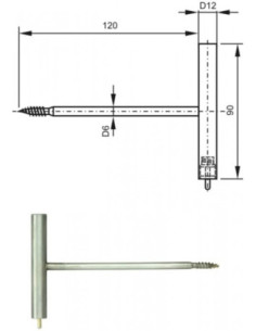 Sonde spéciale 2071-80/0, sans connecteur