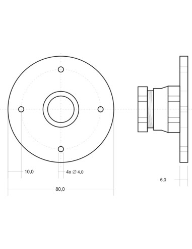 Bride circulaire plate PP4