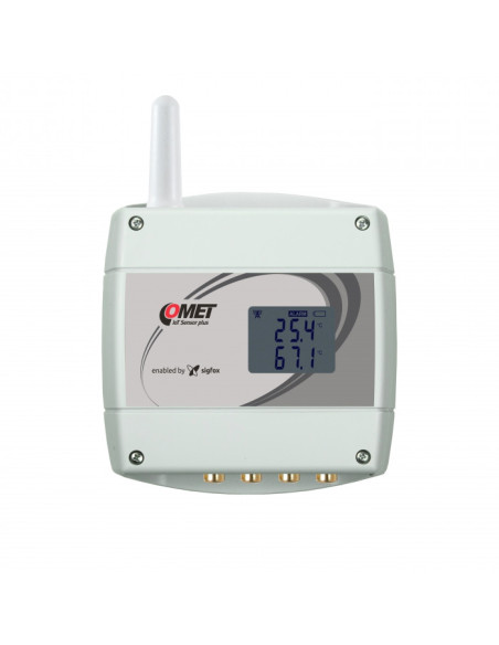 Capteur de température sans fil IoT pour 4 sondes Pt1000 externes avec connecteur CINCH, alimenté par Sigfox