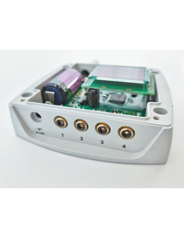 Capteur de température sans fil IoT pour 4 sondes Pt1000 externes avec connecteur CINCH, alimenté par Sigfox
