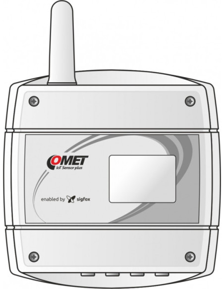 Capteur de température sans fil IoT pour 4 sondes Pt1000 externes avec connecteur CINCH, alimenté par Sigfox