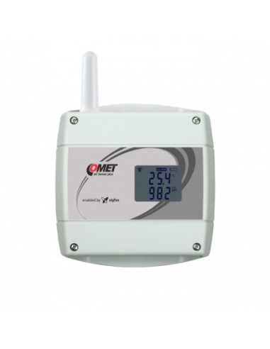 Capteur IoT sans fil de température et de CO2, alimenté par Sigfox