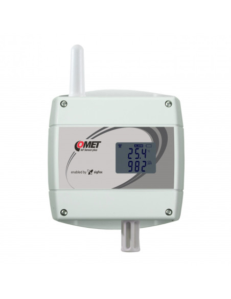 Capteur IoT sans fil de température, d'humidité relative et de CO2, alimenté par Sigfox