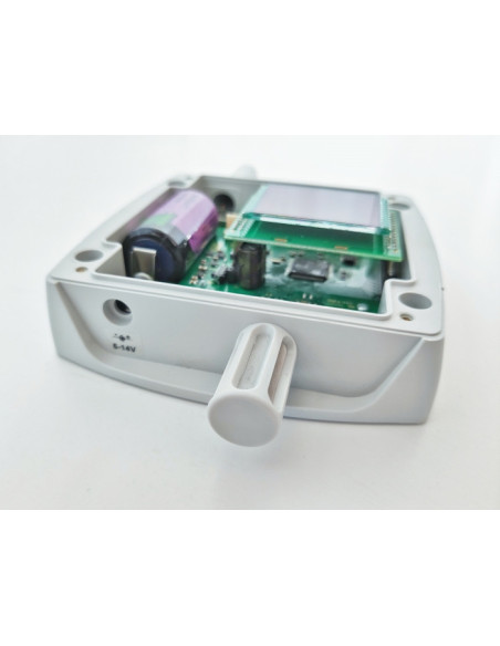 Capteur IoT sans fil de température, d'humidité relative et de CO2, alimenté par Sigfox